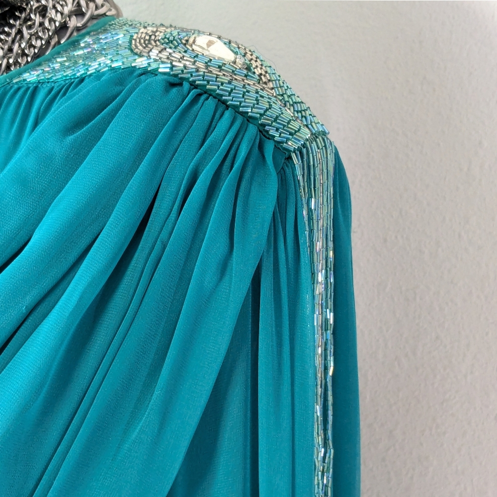 ViNTage Chiffon Fairy Whimsical "Mother of Bride" Evening Wedding Fluid Dress - Picture 11 of 16